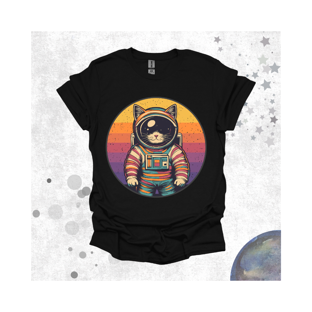 Rainbow Space Cat T-Shirt