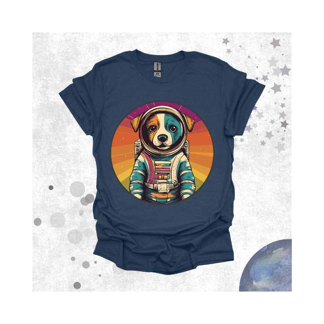 Rainbow Space Dog T-Shirt