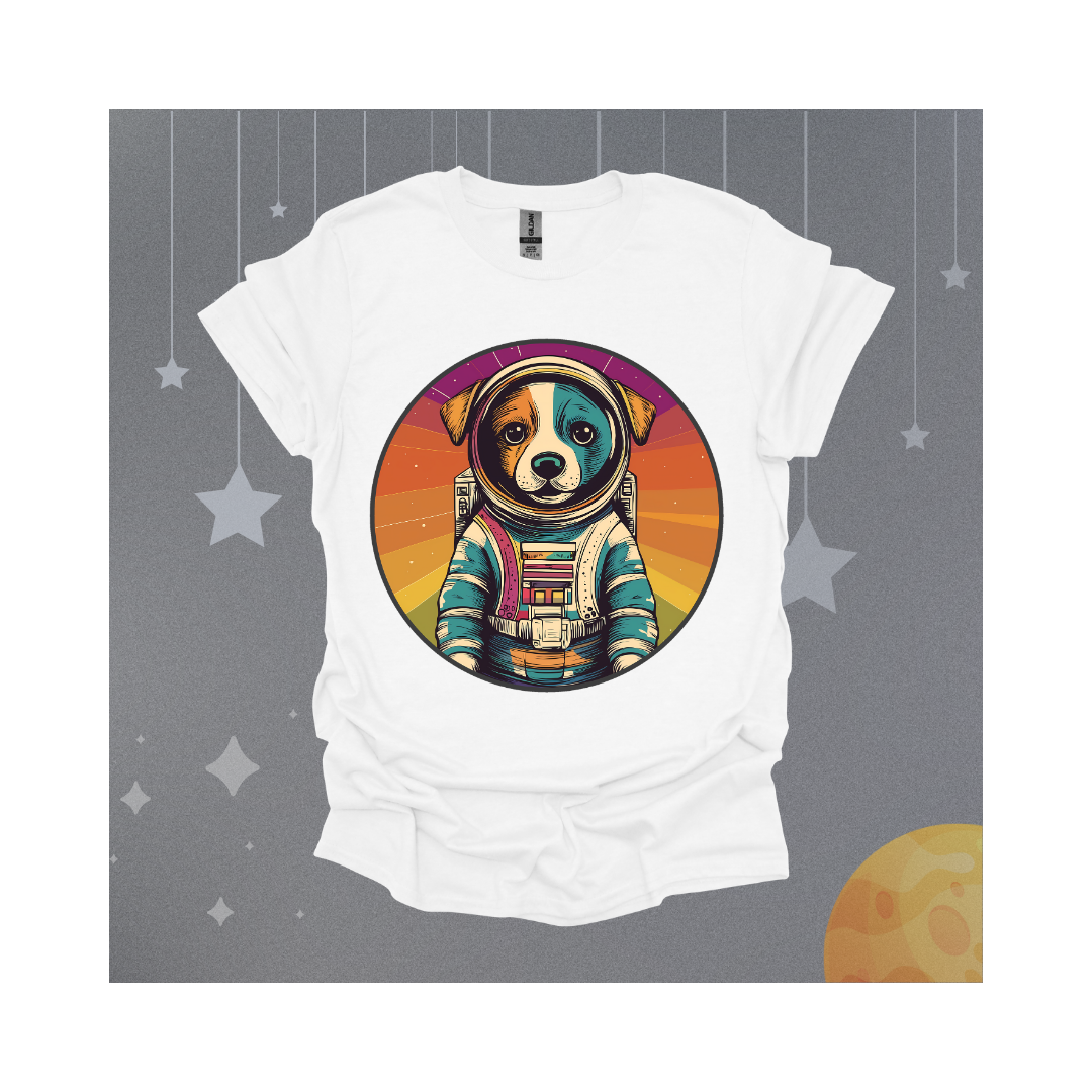 Rainbow Space Dog T-Shirt