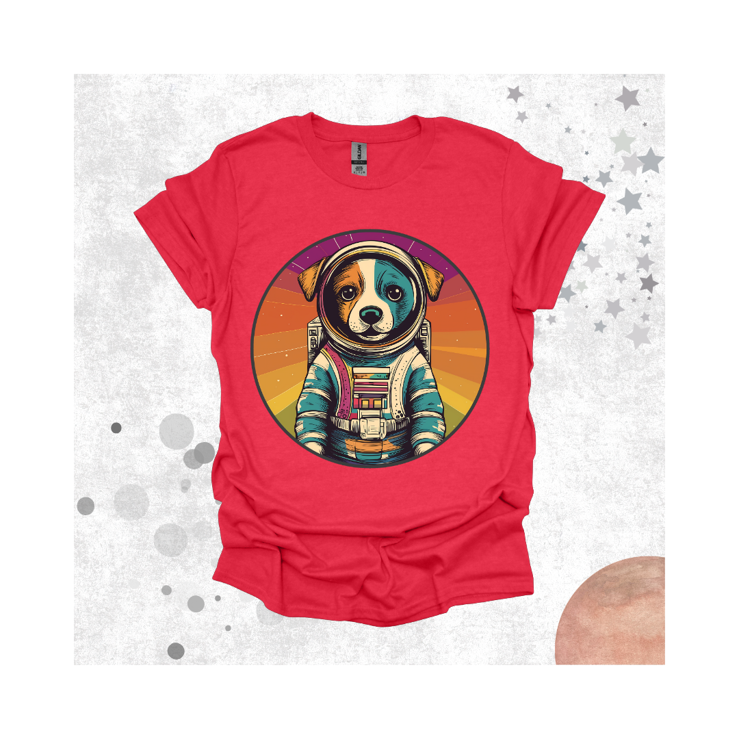 Rainbow Space Dog T-Shirt