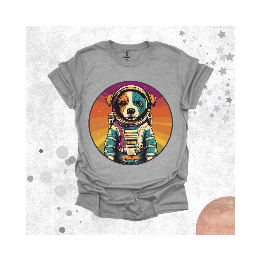Rainbow Space Dog T-Shirt